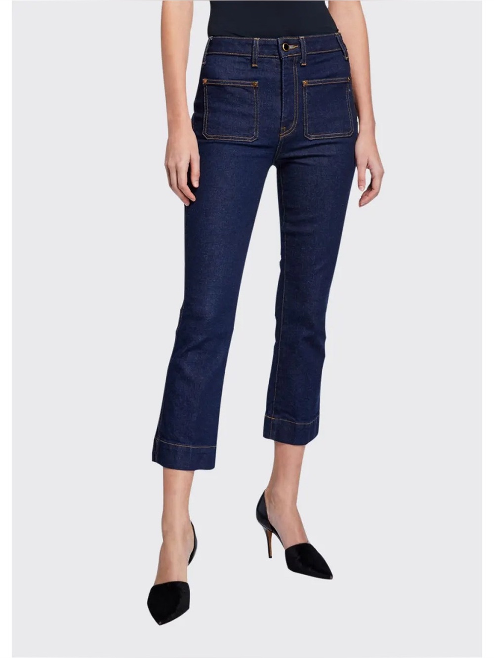 Khaite raquel crop flare jeans